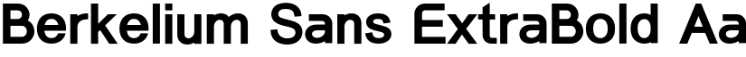 Berkelium Sans ExtraBold font