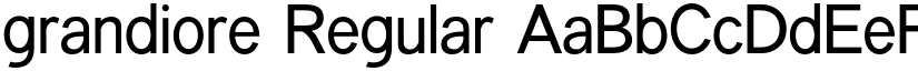grandiore Regular font