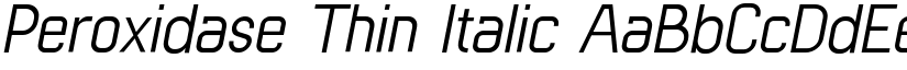 Peroxidase Thin Italic font