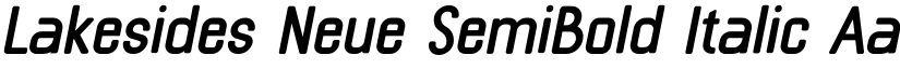 Lakesides Neue SemiBold Italic font