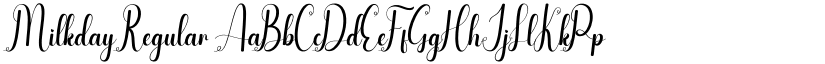 Milkday Regular font