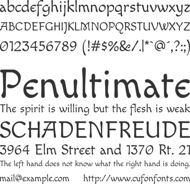 Macondo font preview