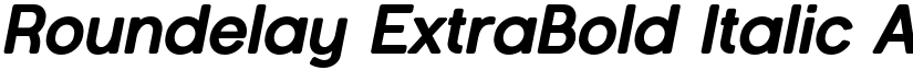 Roundelay ExtraBold Italic font