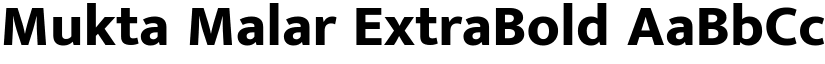 Mukta Malar ExtraBold font