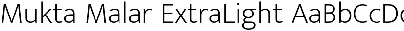 Mukta Malar ExtraLight font