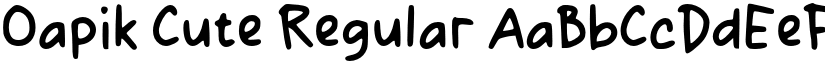 Oapik Cute Regular font