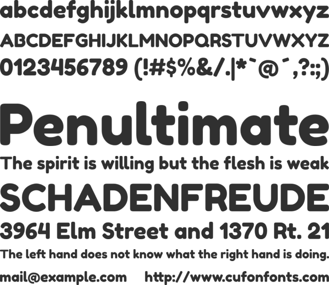 Fredoka One font preview