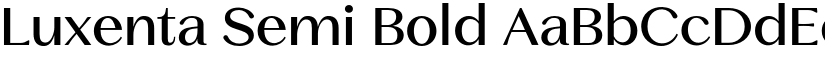 Luxenta Semi Bold font