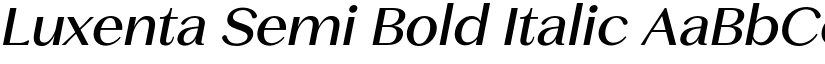 Luxenta Semi Bold Italic font
