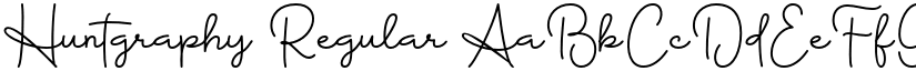 Huntgraphy Regular font