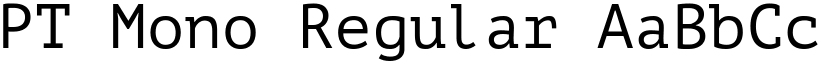 PT Mono Regular font