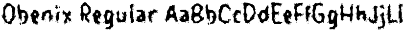 Obenix Regular font