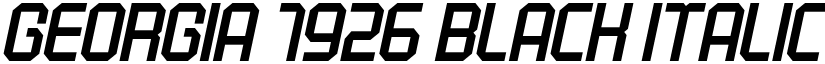 Georgia 1926 Black Italic font