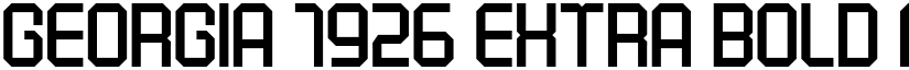Georgia 1926 Extra Bold font