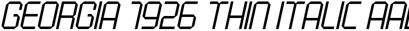 Georgia 1926 Thin Italic font