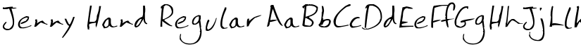 Jenny Hand Regular font