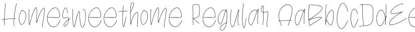 Homesweethome Regular font