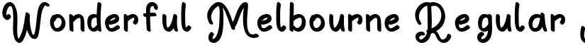 Wonderful Melbourne Regular font