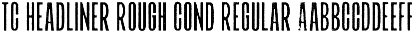 TC Headliner Rough Cond Regular font