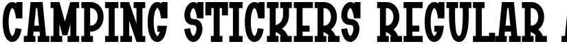 Camping Stickers Regular font