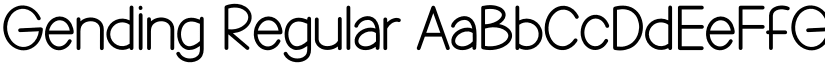 Gending Regular font