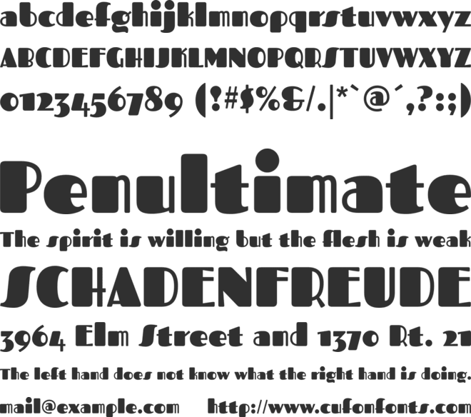 Fascinate font preview