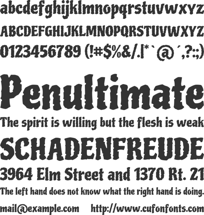 Piedra font preview