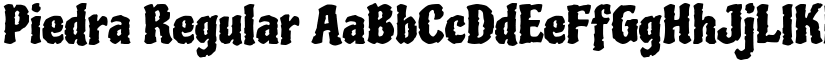 Piedra Regular font