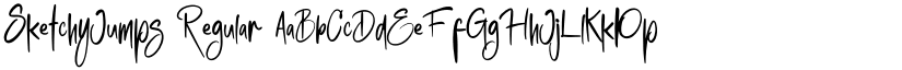 SketchyJumps Regular font