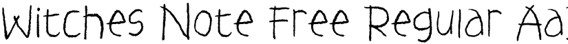 Witches Note Free Regular font