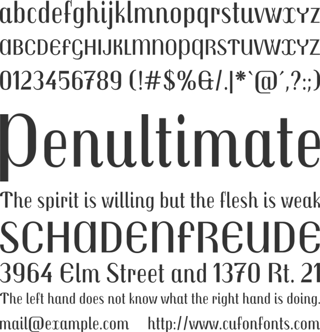 Trochut font preview