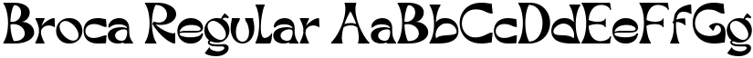 Broca Regular font