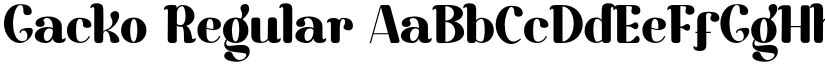Gacko Regular font