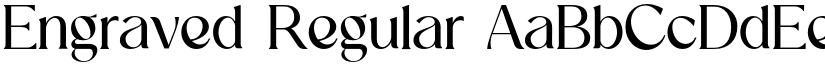 Engraved Regular font