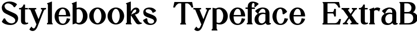 Stylebooks Typeface ExtraBold font