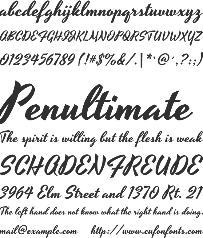 Yesteryear font preview