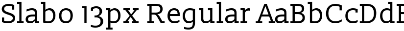 Slabo 13px Regular font
