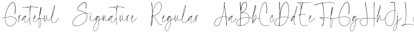 Grateful Signature Regular font