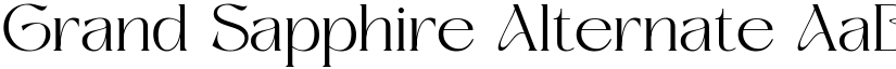 Grand Sapphire Alternate font