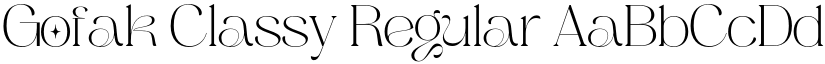 Gofak Classy Regular font