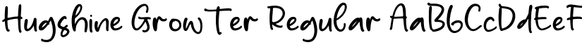Hugshine Growter Regular font