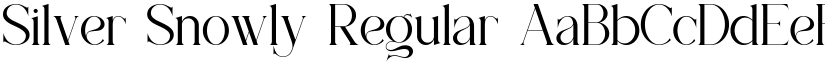 Silver Snowly Regular font