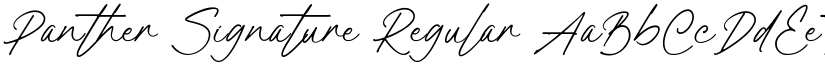 Panther Signature Regular font