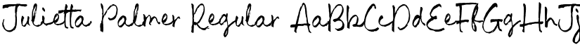 Julietta Palmer Regular font