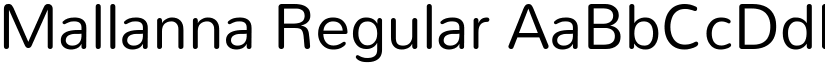 Mallanna Regular font