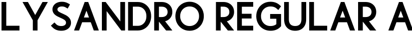 Lysandro Regular font