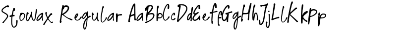 Stowax Regular font