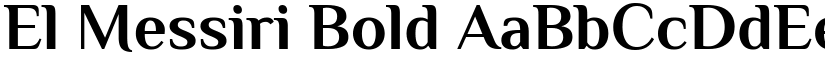 El Messiri Bold font