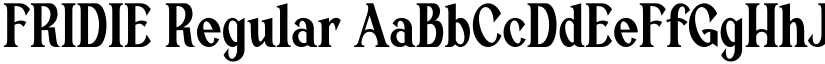 FRIDIE Regular font