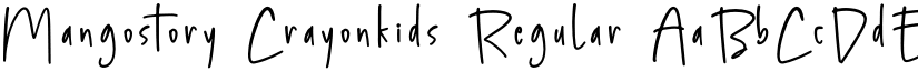 Mangostory Crayonkids Regular font